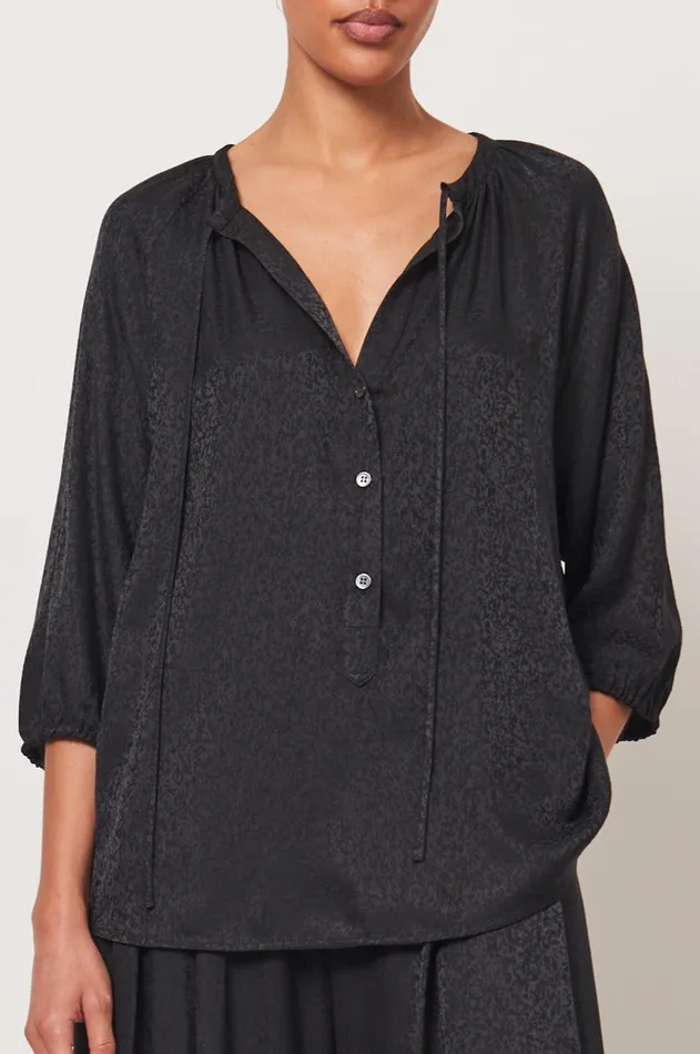 Women Black Poet Top Raquel Allegra Tops