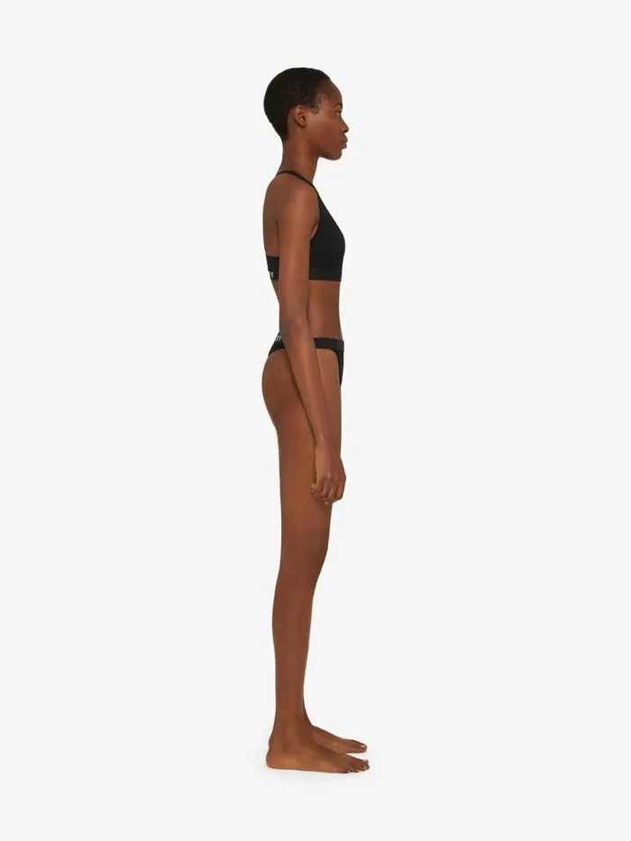 Women Bodysuits and Underwear Givenchy Thong In Jersey Bio With GIVENCHY 4G Signature Black