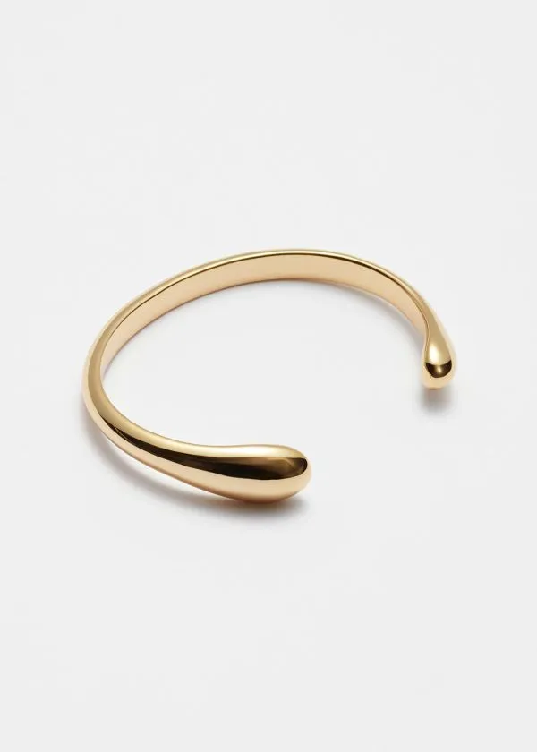 Women Bracelets and Other Stories Minimalist Cuff Bracelet Gold
