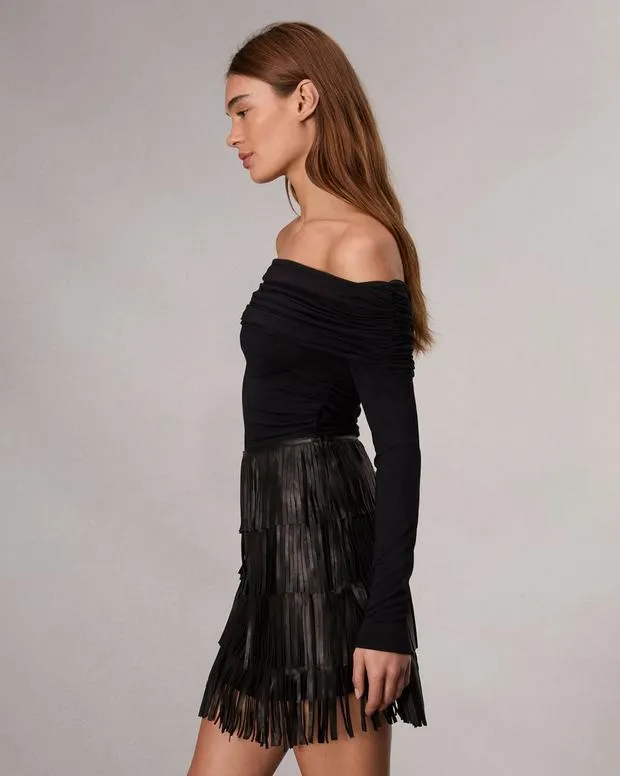 Women Britney Leather Skirt Black Dresses and Skirts rag and bone
