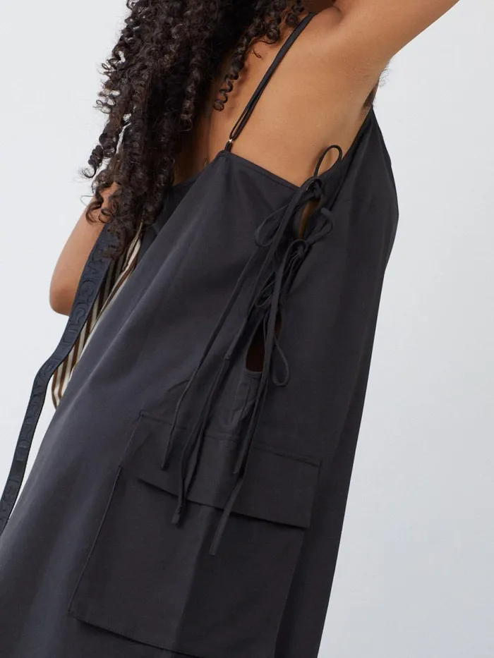 Women Cargo Tie Midi Dress Black Lisa Says Gah Dresses