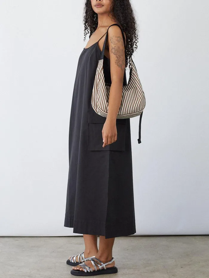 Women Cargo Tie Midi Dress Black Lisa Says Gah Dresses