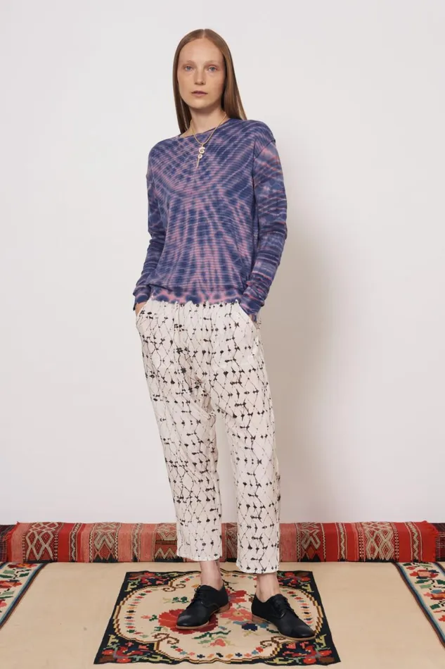 Women Cashmere Blue Kenya Pullover Raquel Allegra Sweaters and Knits