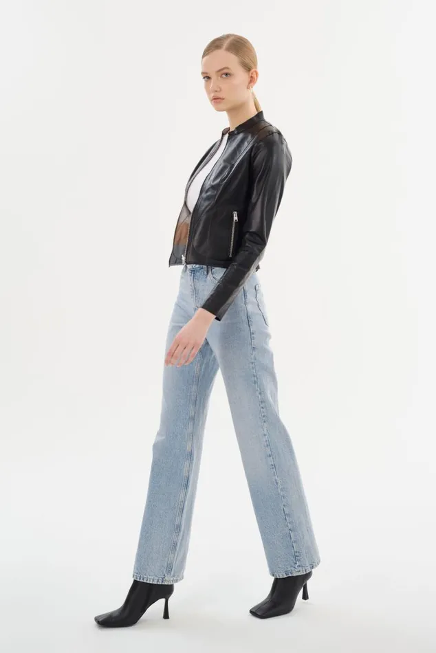 Women CHAPIN Reversible Leather Bomber Blacksilver LAMARQUE Bombers Women CHAPIN Reversible Leather Bomber Blacksilver LAMARQUE Bombers