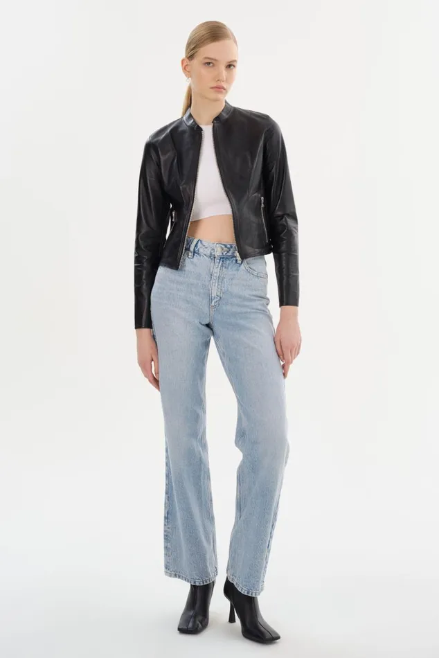 Women CHAPIN Reversible Leather Bomber Blacksilver LAMARQUE Bombers Women CHAPIN Reversible Leather Bomber Blacksilver LAMARQUE Bombers
