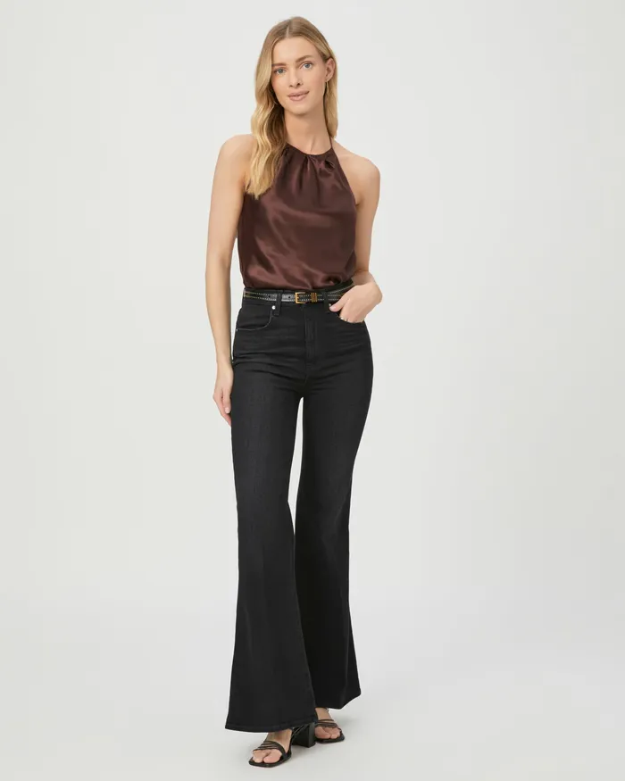 Women Charlie 32 Inch Flare Jean 8211 Midnight Raven Flare PAIGE