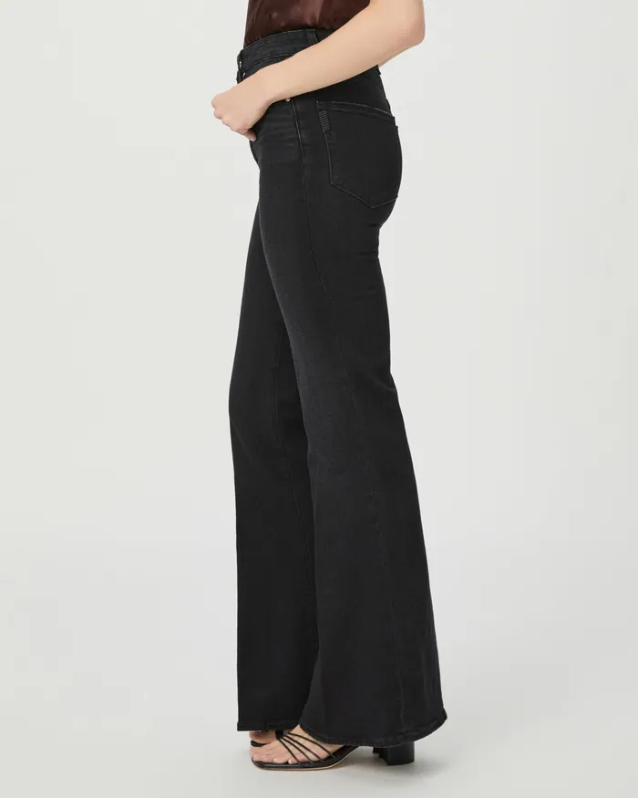 Women Charlie 32 Inch Flare Jean 8211 Midnight Raven Flare PAIGE Women Charlie 32 Inch Flare Jean 8211 Midnight Raven Flare PAIGE