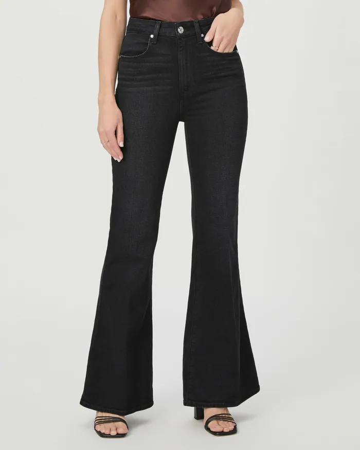 Women Charlie 32 Inch Flare Jean 8211 Midnight Raven Flare PAIGE Women Charlie 32 Inch Flare Jean 8211 Midnight Raven Flare PAIGE