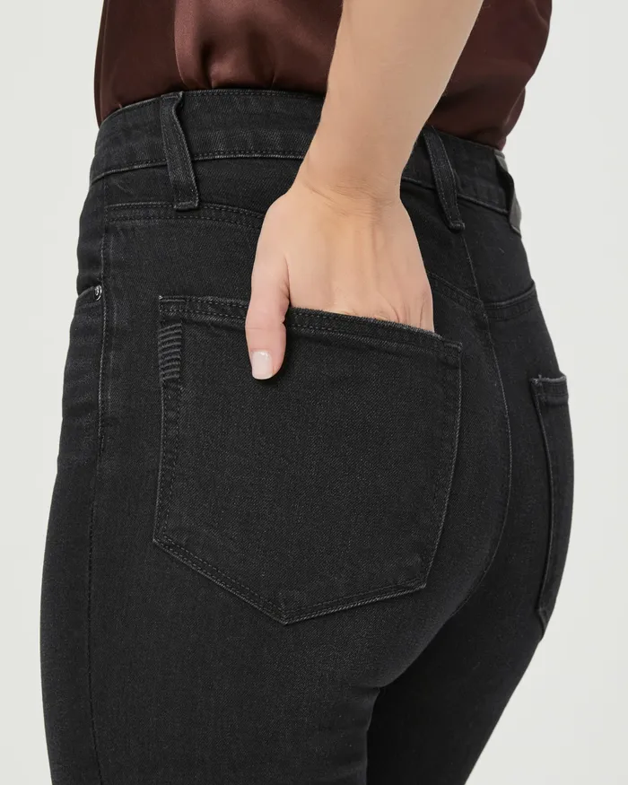 Women Charlie 32 Inch Flare Jean 8211 Midnight Raven Flare PAIGE Women Charlie 32 Inch Flare Jean 8211 Midnight Raven Flare PAIGE