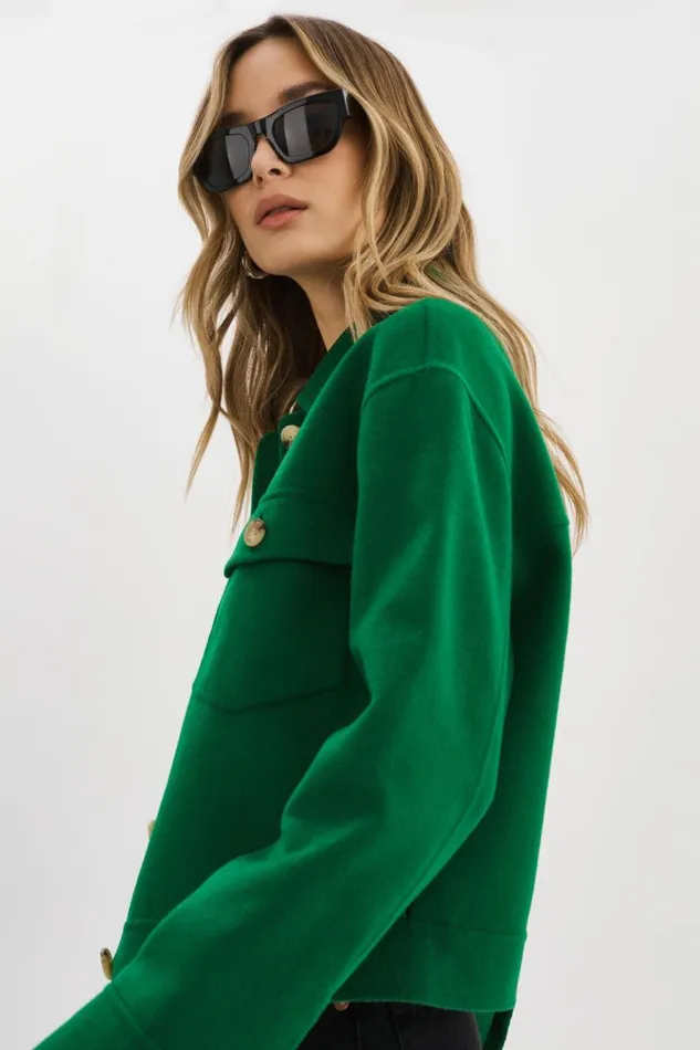 Women CHRISTINE Wool Jacket Vibrant Green LAMARQUE Wool