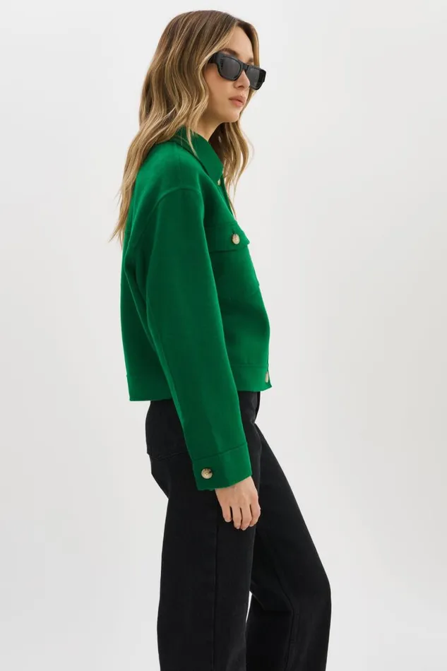 Women CHRISTINE Wool Jacket Vibrant Green LAMARQUE Wool
