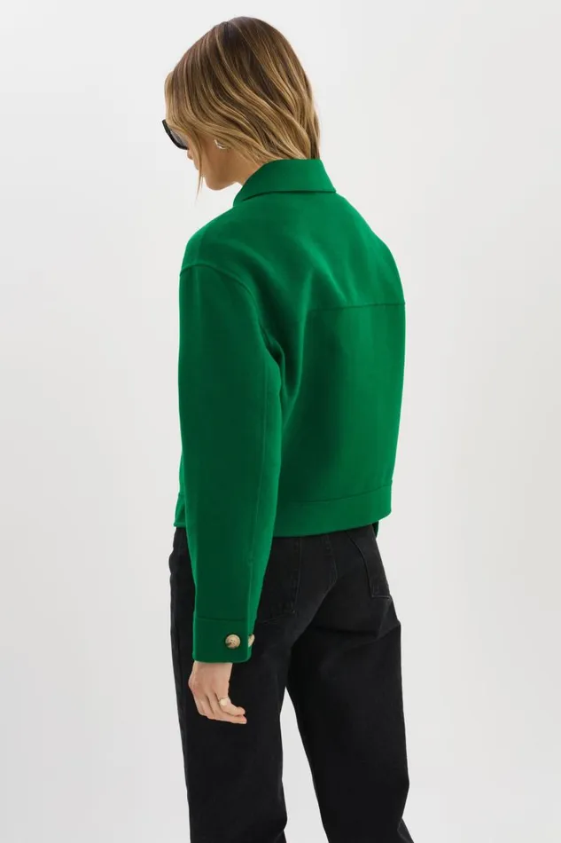 Women CHRISTINE Wool Jacket Vibrant Green LAMARQUE Wool