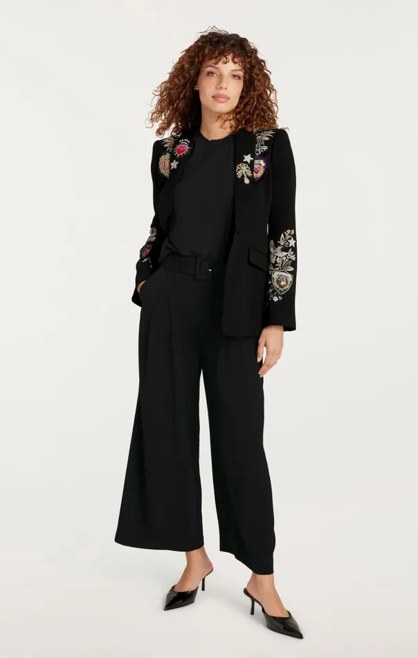 Women Cinq Sept Blazers Heritage Patch Cheyenne Blazer Black Multi