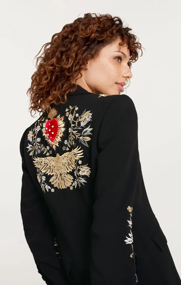 Women Cinq Sept Blazers Heritage Patch Cheyenne Blazer Black Multi