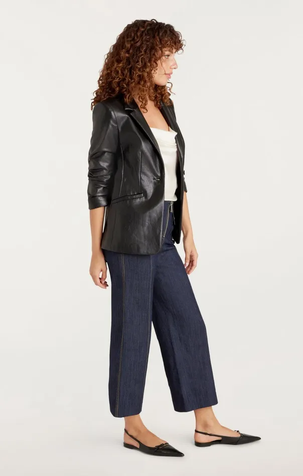 Women Cinq Sept Blazers Vegan Leather Kylie Blazer Black