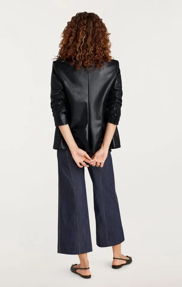 Women Cinq Sept Blazers Vegan Leather Kylie Blazer Black