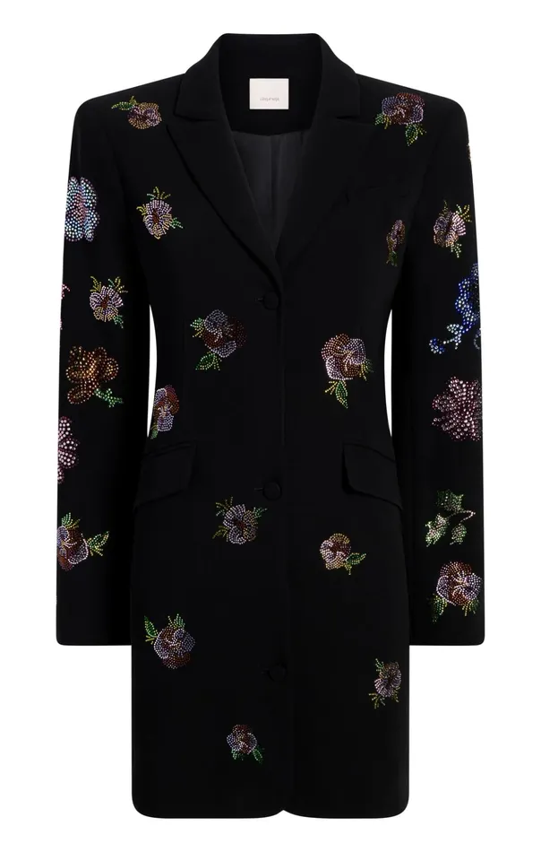 Women Cinq Sept Cocktail and Evening Heatset Pansy Garden Long Sleeve Joel Dress Blackmulti Women Cinq Sept Cocktail and Evening Heatset Pansy Garden Long Sleeve Joel Dress Blackmulti