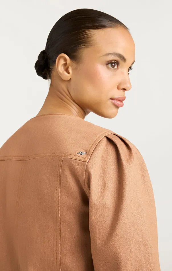 Women Cinq Sept Denim Dalia Jacket Cocoa