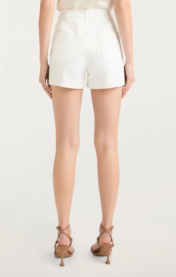 Women Cinq Sept Denim Ditsy Dots Brea Short White
