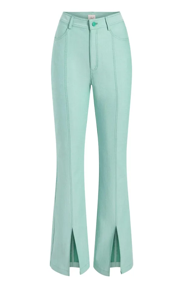 Women Cinq Sept Denim Shanis Pant Light Marine Green