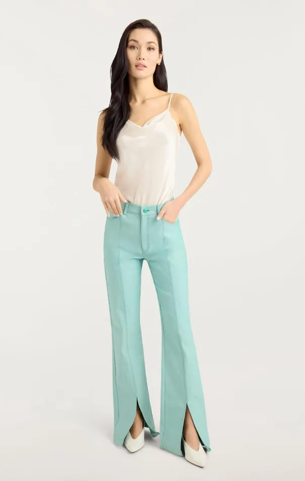 Women Cinq Sept Denim Shanis Pant Light Marine Green