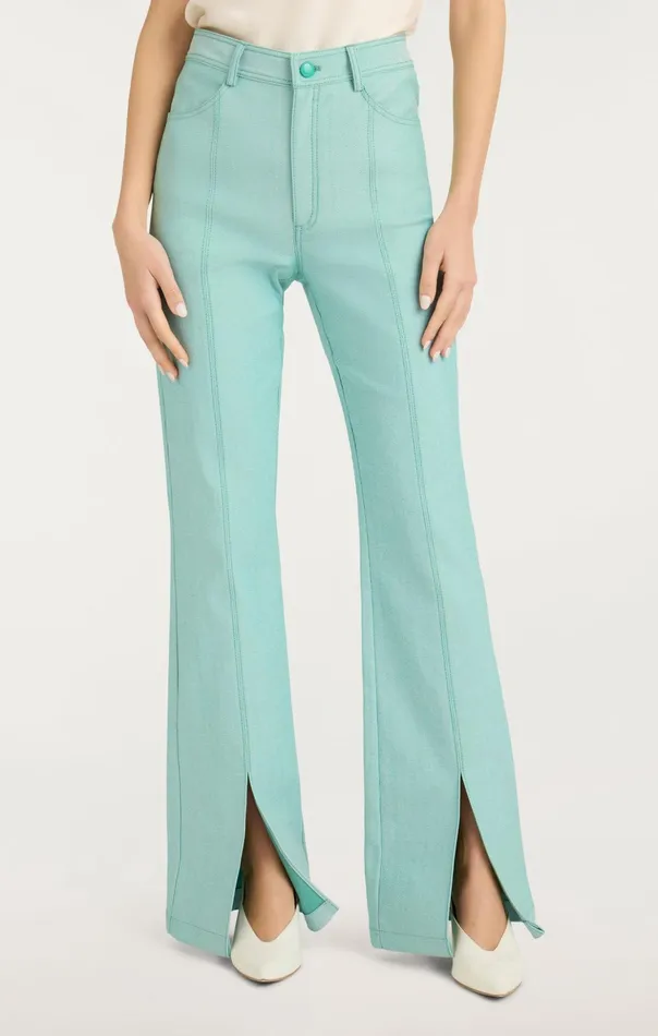 Women Cinq Sept Denim Shanis Pant Light Marine Green
