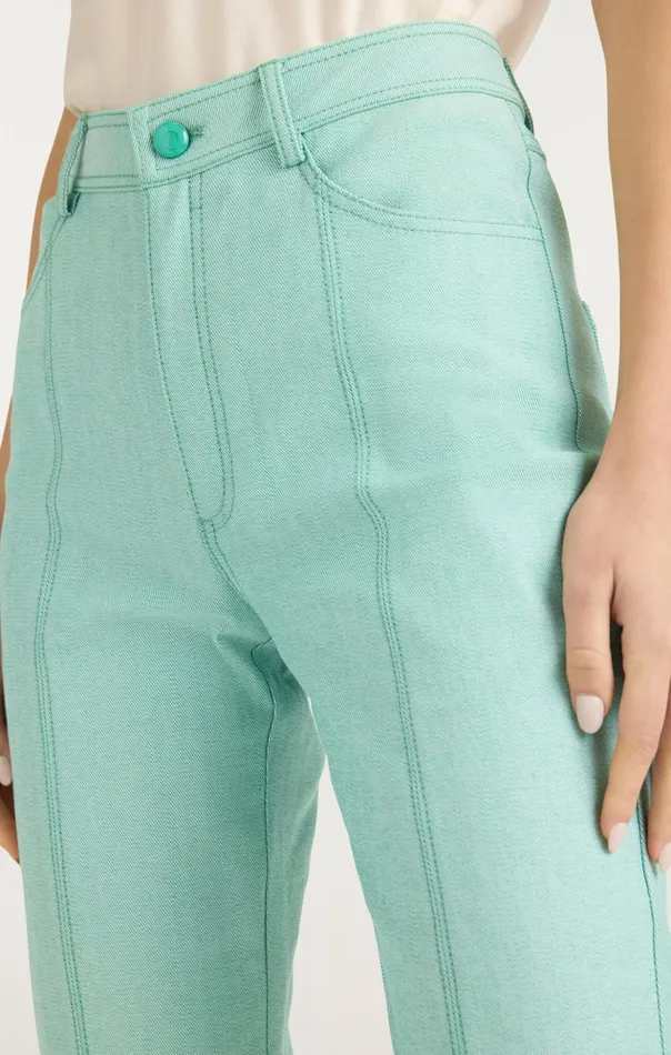 Women Cinq Sept Denim Shanis Pant Light Marine Green