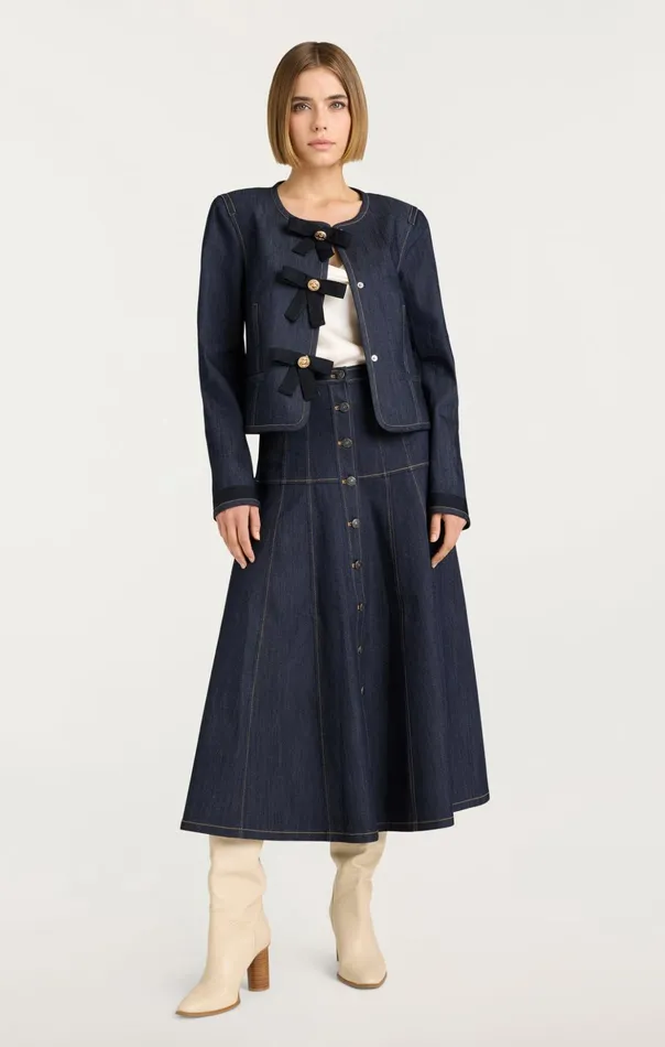 Women Cinq Sept Denim Taya Jacket Indigo