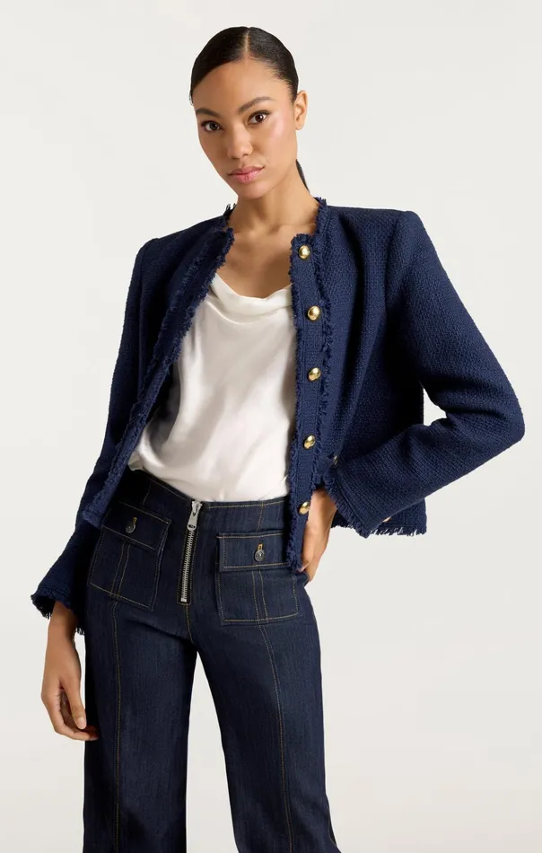 Women Cinq Sept Jackets Christie Jacket Navy