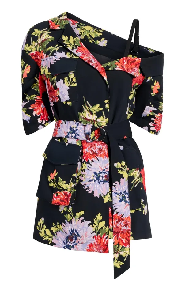 Women Cinq Sept Jackets Dark Chrysanthemum Katie Jacket Black Multi