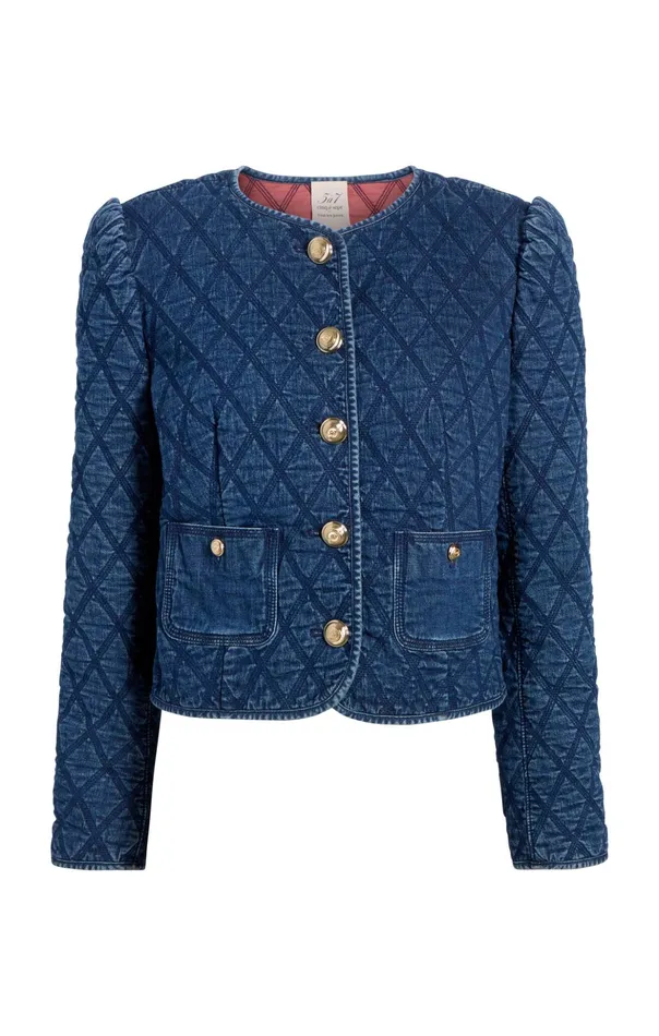 Women Cinq Sept Jackets Gretchen Jacket Medium Wash