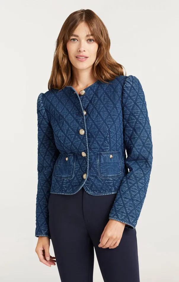 Women Cinq Sept Jackets Gretchen Jacket Medium Wash