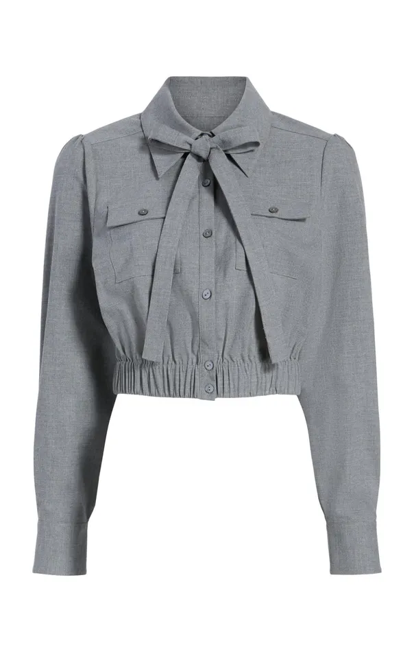 Women Cinq Sept Long Sleeve Tops Francesca Top Steel Grey