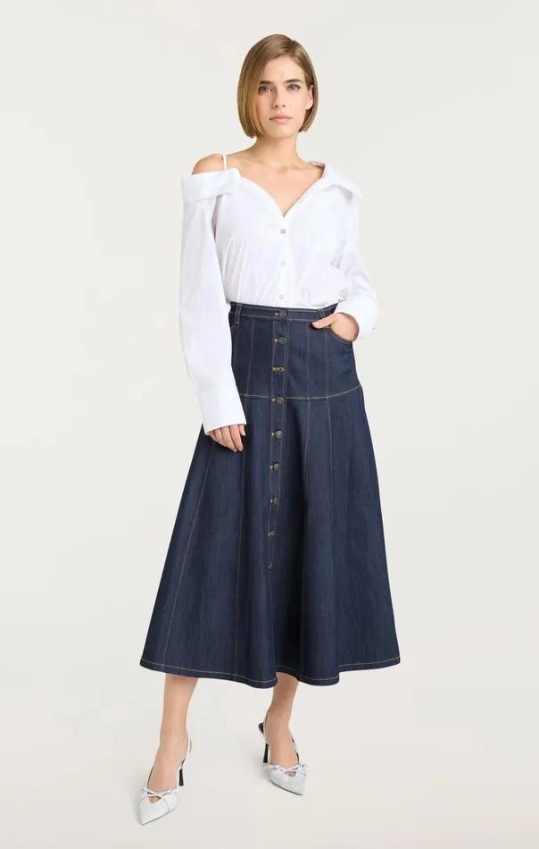 Women Cinq Sept Long Sleeve Tops Georgina Top White