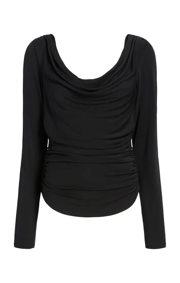 Women Cinq Sept Long Sleeve Tops Long Sleeve Cherise Top Black