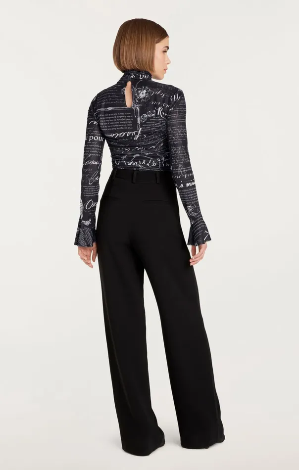 Women Cinq Sept Long Sleeve Tops Lucy Top Blackwhite