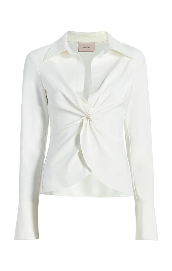 Women Cinq Sept Long Sleeve Tops Mckenna Top Ivory