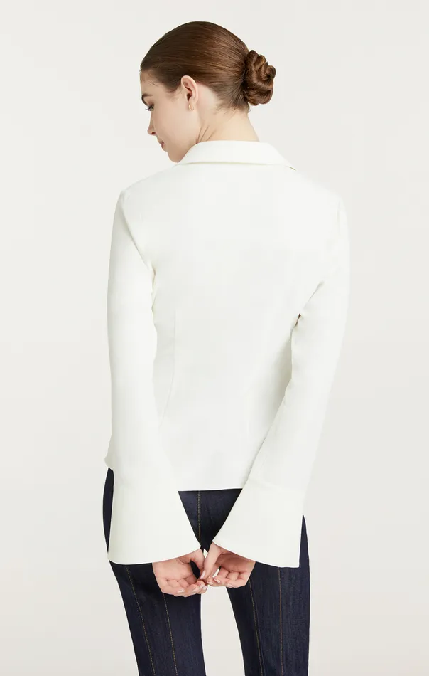 Women Cinq Sept Long Sleeve Tops Mckenna Top Ivory