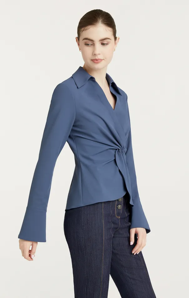 Women Cinq Sept Long Sleeve Tops Mckenna Top Shadow