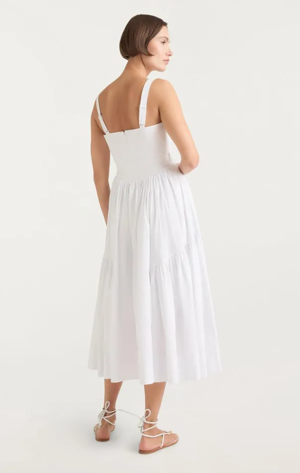 Women Cinq Sept Midi Amber Dress White