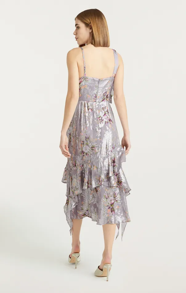 Women Cinq Sept Midi Trevor Dress Grey Multi