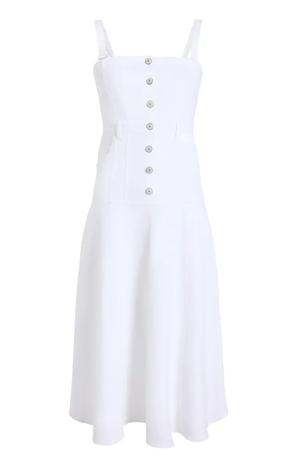 Women Cinq Sept Midi Veena Dress White