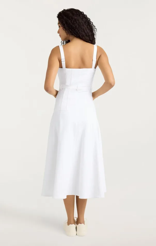 Women Cinq Sept Midi Veena Dress White