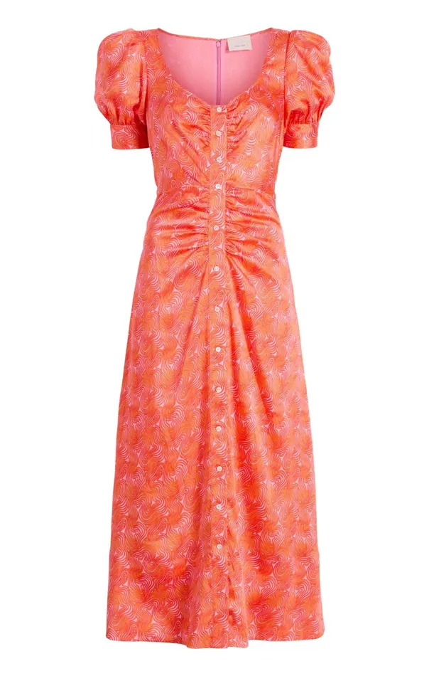 Women Cinq Sept Midi Ximena Dress Pale Flamingoorange