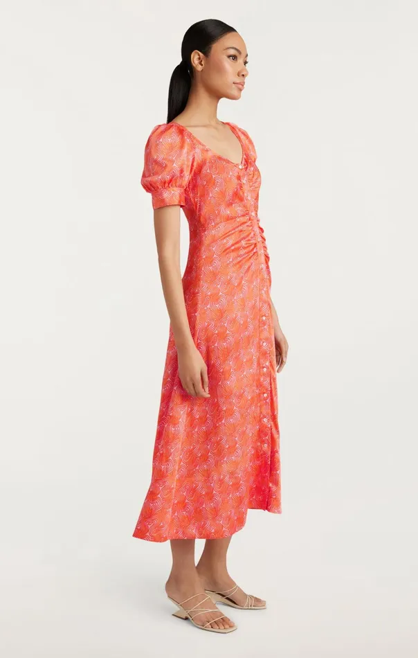 Women Cinq Sept Midi Ximena Dress Pale Flamingoorange