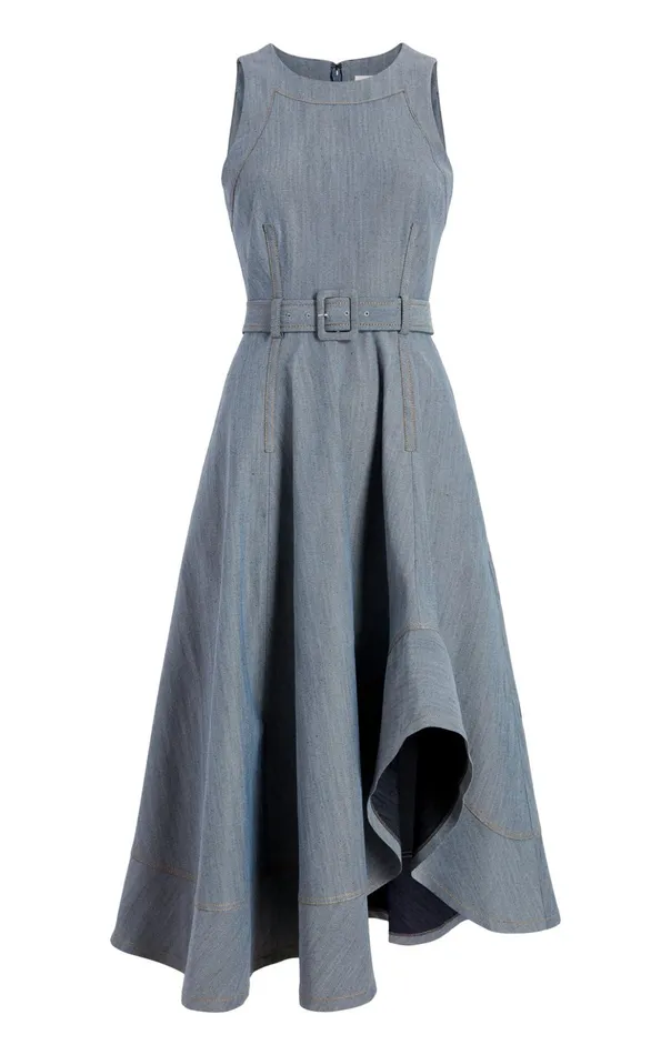 Women Cinq Sept Midi Zelda Dress Light Indigo
