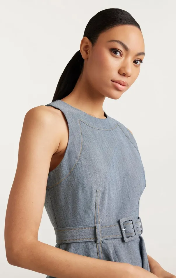 Women Cinq Sept Midi Zelda Dress Light Indigo