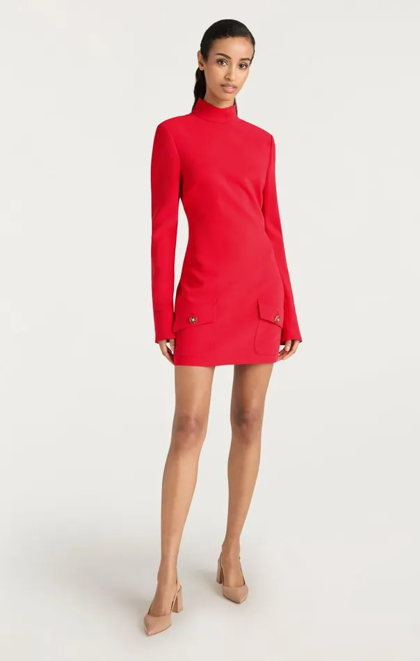 Women Cinq Sept Mini Ida Dress Cardinal