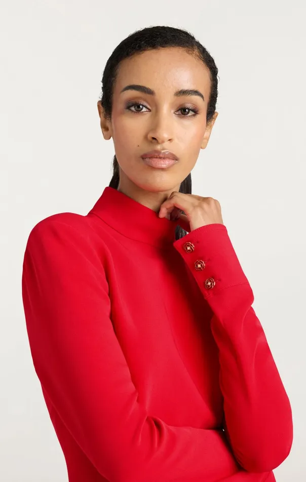 Women Cinq Sept Mini Ida Dress Cardinal