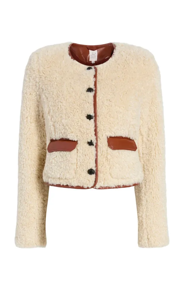 Women Cinq Sept Outerwear Naia Jacket Ivorymahogany